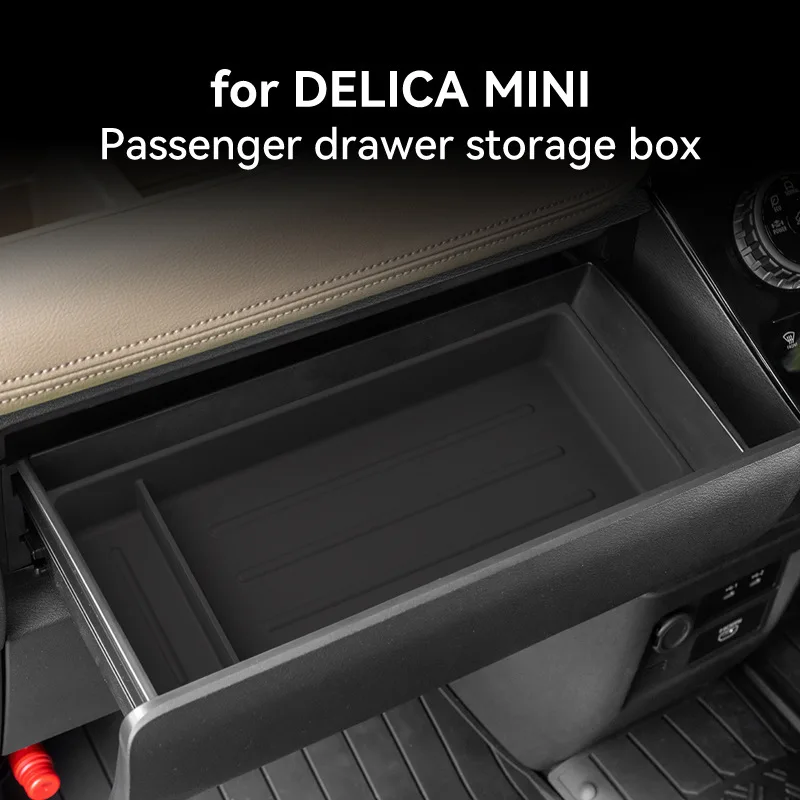 For 2025 Mitsubishi Delica Mini Passenger Side Dashboard Drawer Storage Box Interior Modification Accessories