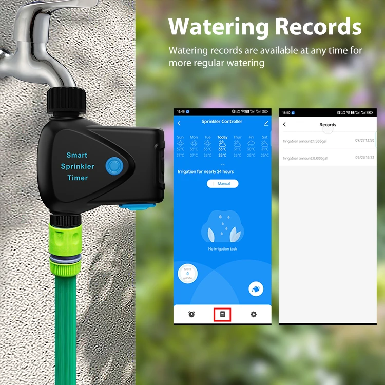 Tuya Smart WiFi Water Timer Sprinkler IP66 Remote Control Lawn Garden Irrigation App Gateway Automatic Watering System