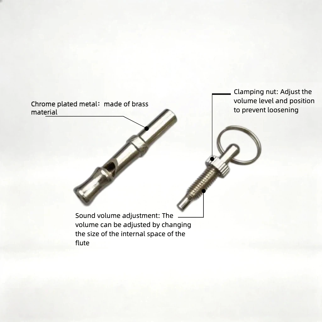 Adjustable Ultrasonic Dog Whistle Stainless Steel Silent Pet Training Tool for Puppy Cat Behavior Correction
