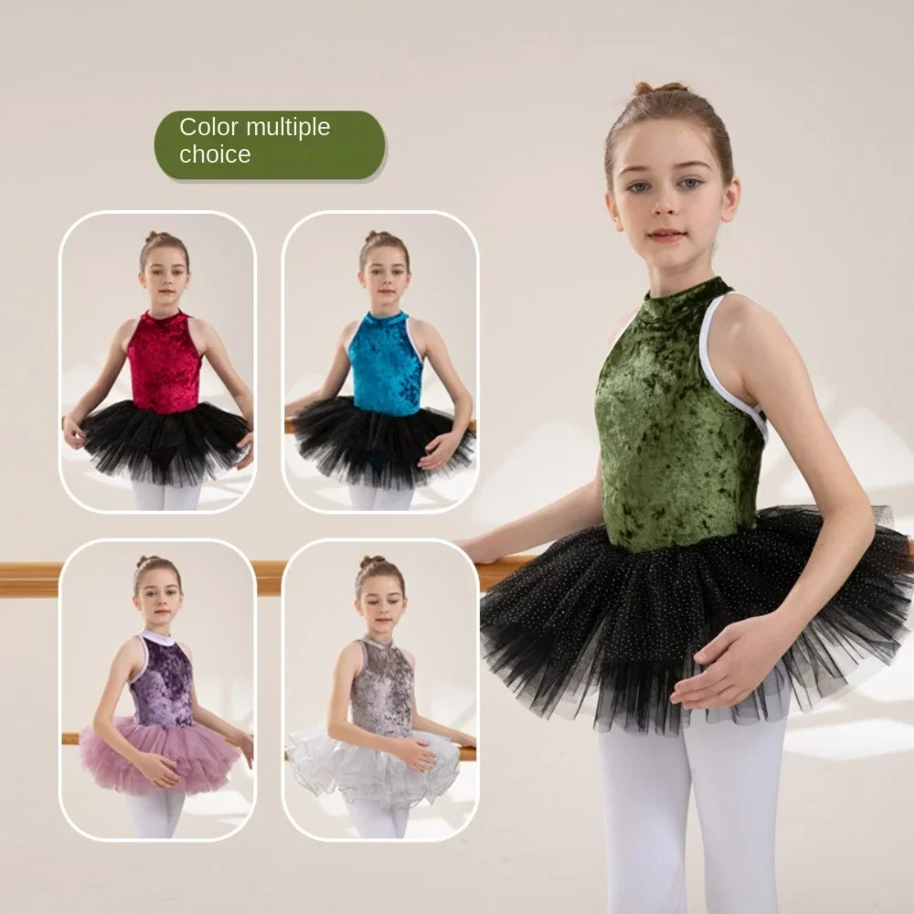 

Girls' Summer Training Dress Children's Performance Dress Latin Dance Dress Classical Cute Outfits for Toddler