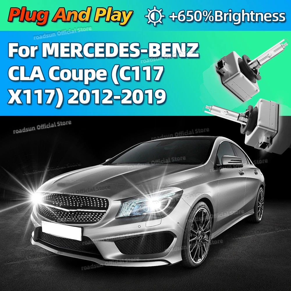 Xenon 35W 6000K Car HID Headlight Replace Light Bulbs D3S For MERCEDES-BENZ CLA Coupe C117 X117 2012-2019 2013 2014 2015 2016 17