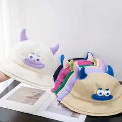 2024 New Cartoon Cute Monster Bucket Hats With Summer Foldable Lightweight Sun Hat Fishing Caps For Women Men Teens Adult