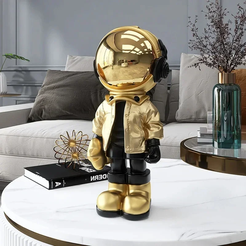 

35CM gold-plated astronaut sculpture Nordic home decoration luxury decoration home office desk resin art decorative ornaments