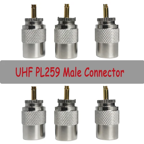 Imagen 1 del producto Conector macho UHF PL259 de baja pérdida para adaptador RF de Cable Coaxial LMR-400 RG8 RG59 RG60