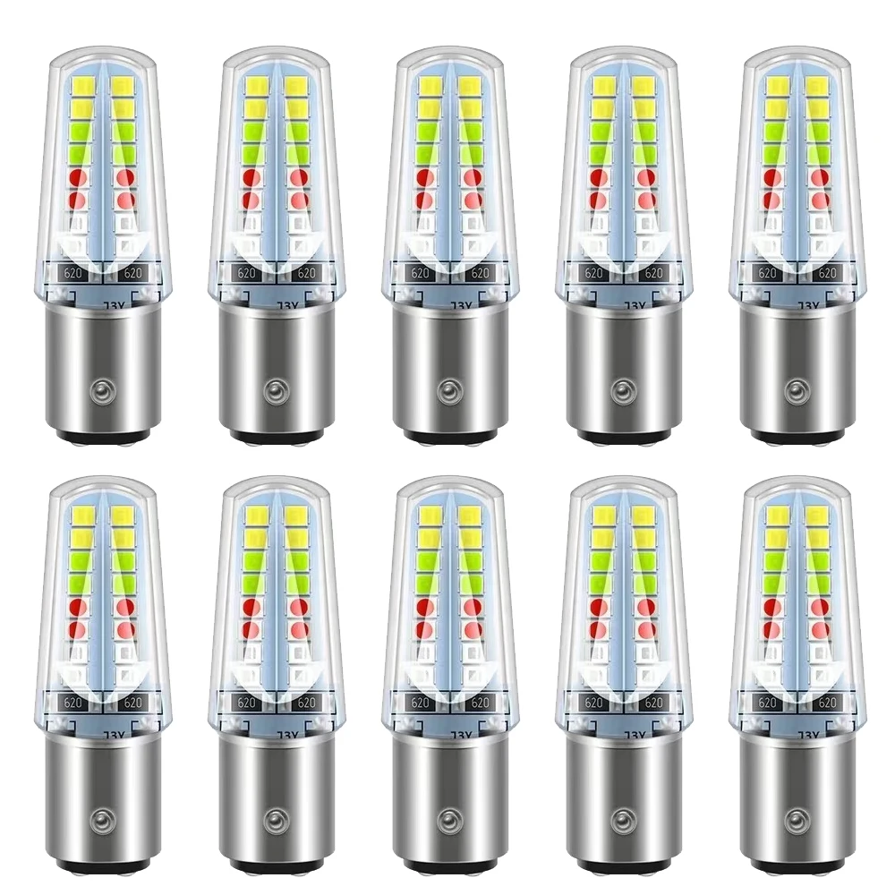 

10x 1157 BAY15D LED Brake Light Motorcycle Strobe LED Parking Tail Light Flashing Warning Reversing Stop Lamp Turn Signal Light