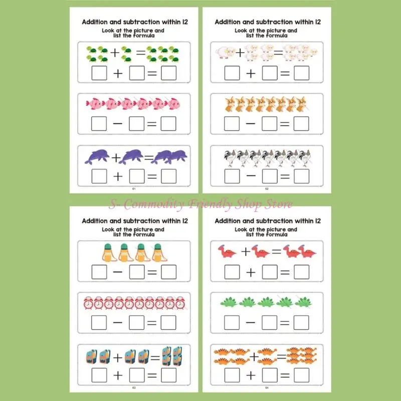 85AE Step by Step Mathematics Exercises for Children Toddler Number Recognition Skill Development