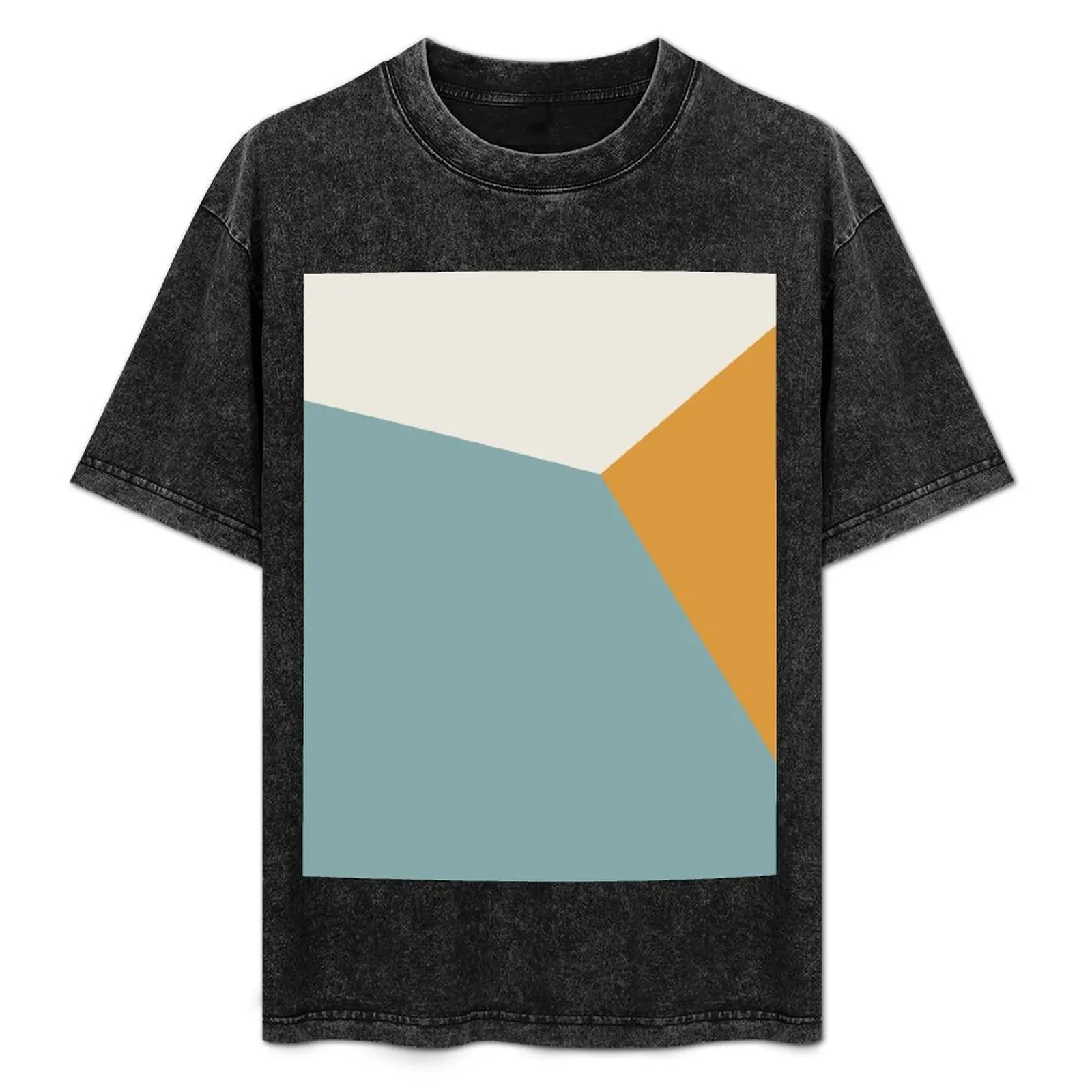 

Geometric in teal and orange T-Shirt Classic Basic Casual T-Shirt