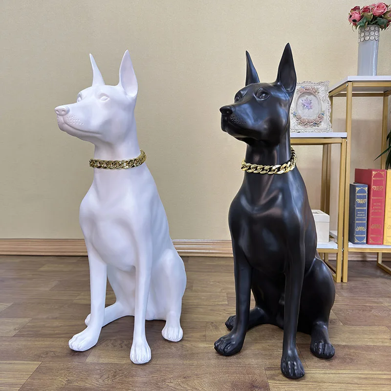 Home living room decoration watchdog sculpture simulation dog ornament villa garden entrance large floor courtyard