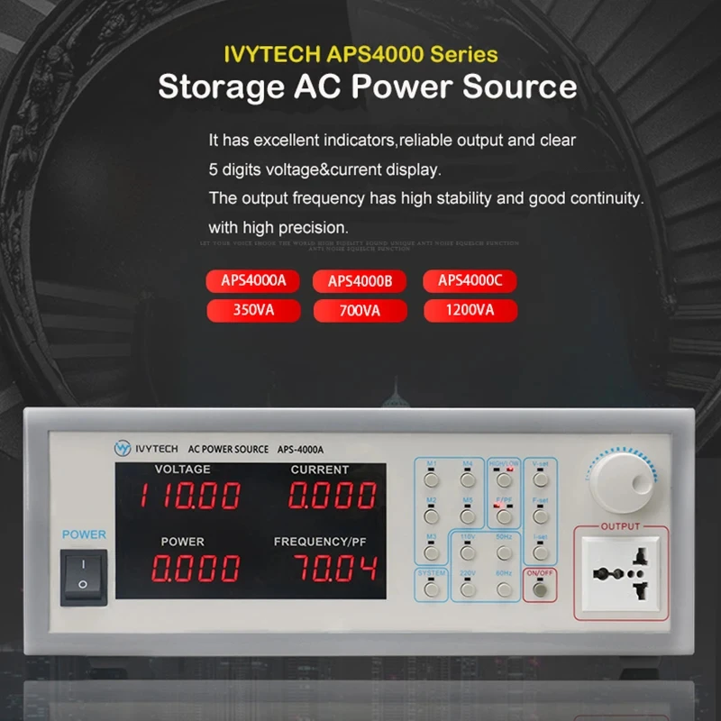 AC Power Source Supply Variable Storage 1200VA Programmable Power Supply 0-300V AC stabilized single-phase