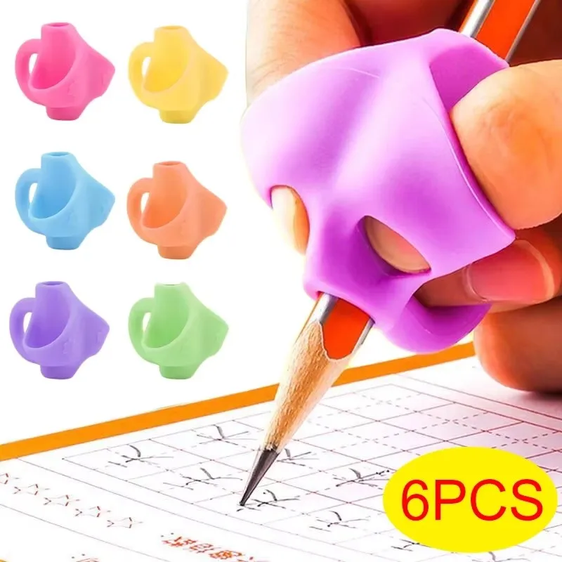 

1/2/4/10/20pcs Three-Finger Children Pencil Pen Holder Silicone Student Posture Correct Learning Writing Tool Correct Device