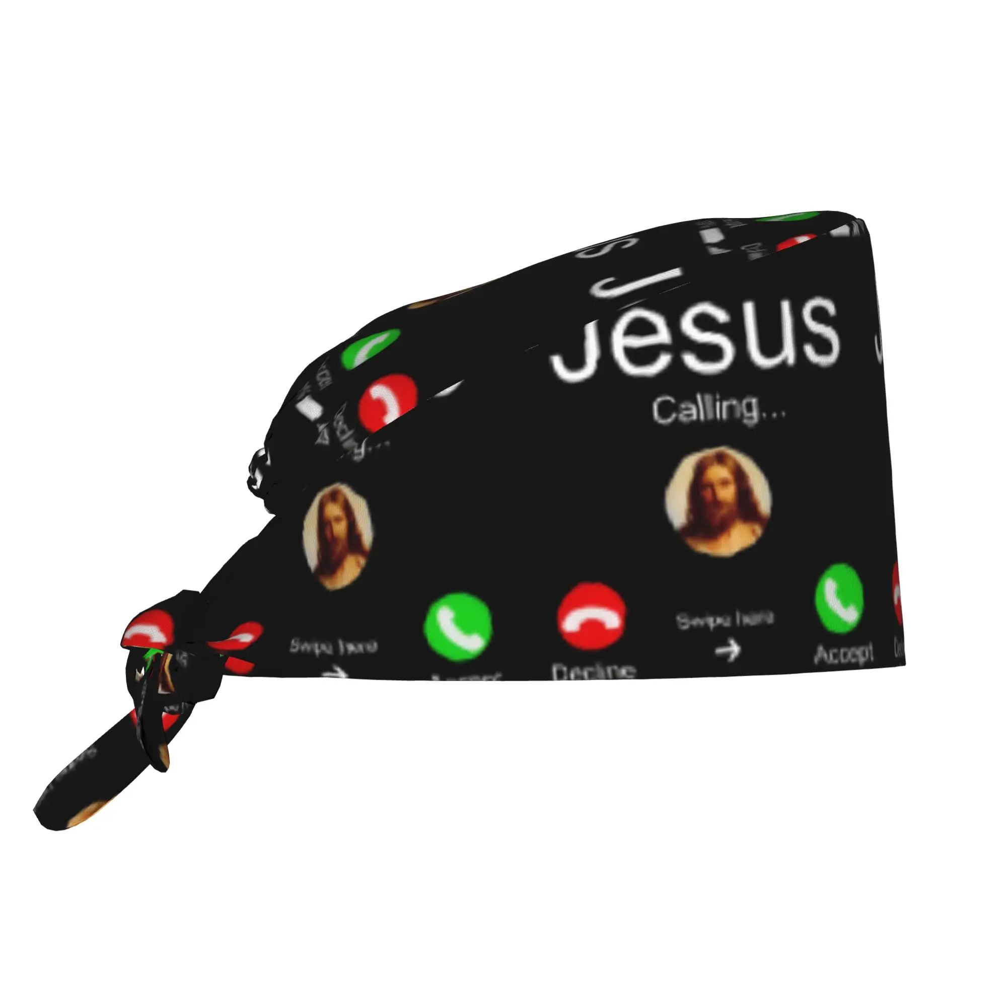Custom Jesus Cleaning Working Cap Cool Unisex  Scrub Cap Surgicals Hat Nurse Scrubs Hat Nurse
