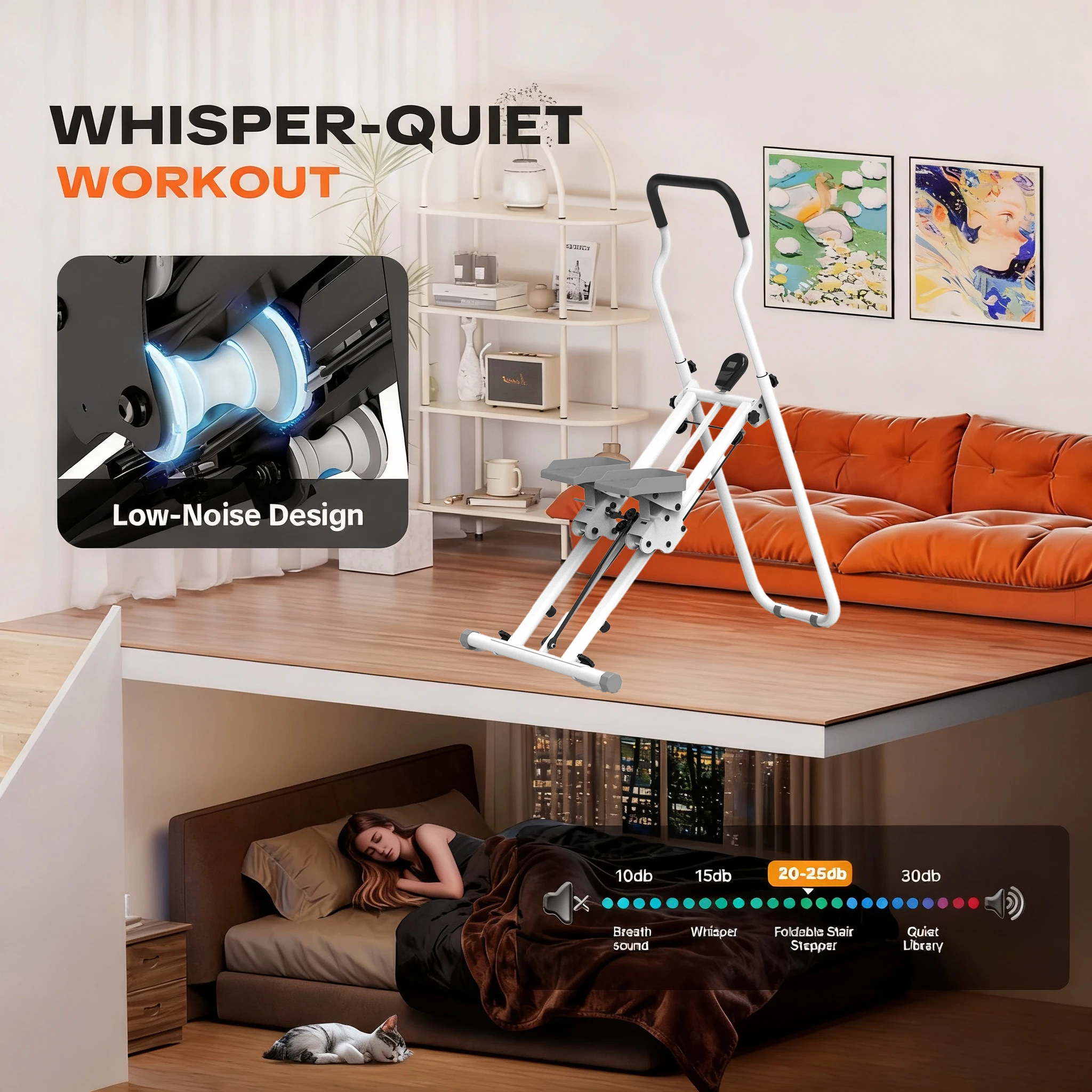 

Mountain Climbing Machine Home Gym Exercise Mechanical Step Climber Machine for Cardio Training