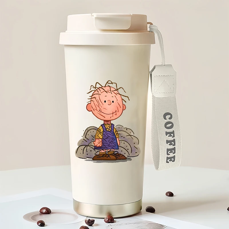 

500 мл аниме Снупис мультфильм большая емкость кофе термос чашка уличный офис Kawaii летняя кружка для холодной питьевой воды подарки