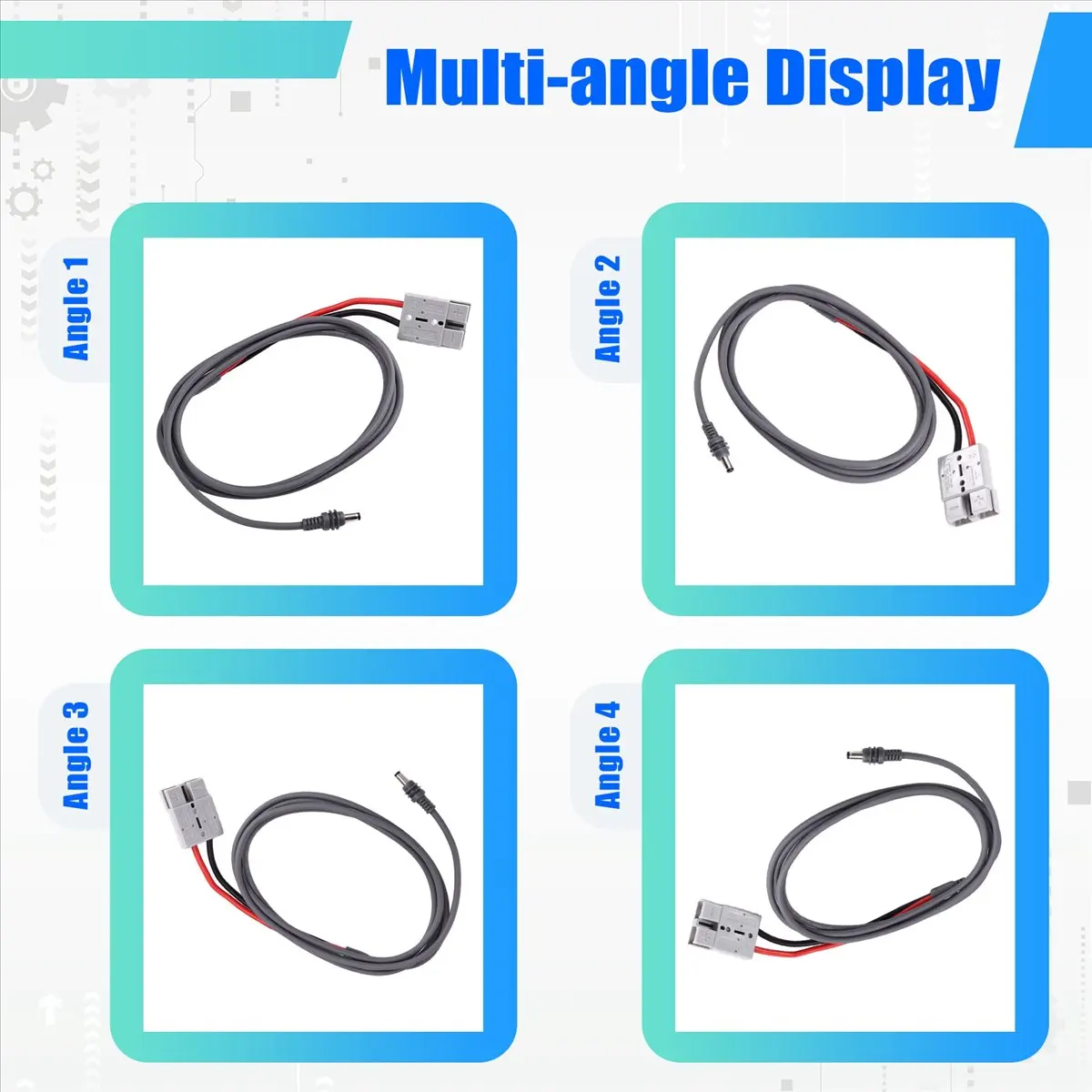A77K For Starlink Mini Connector Plug to for Anderson Plug 50A 600V DC Power Cable Waterproof Extension Cord with DC Cable 2m