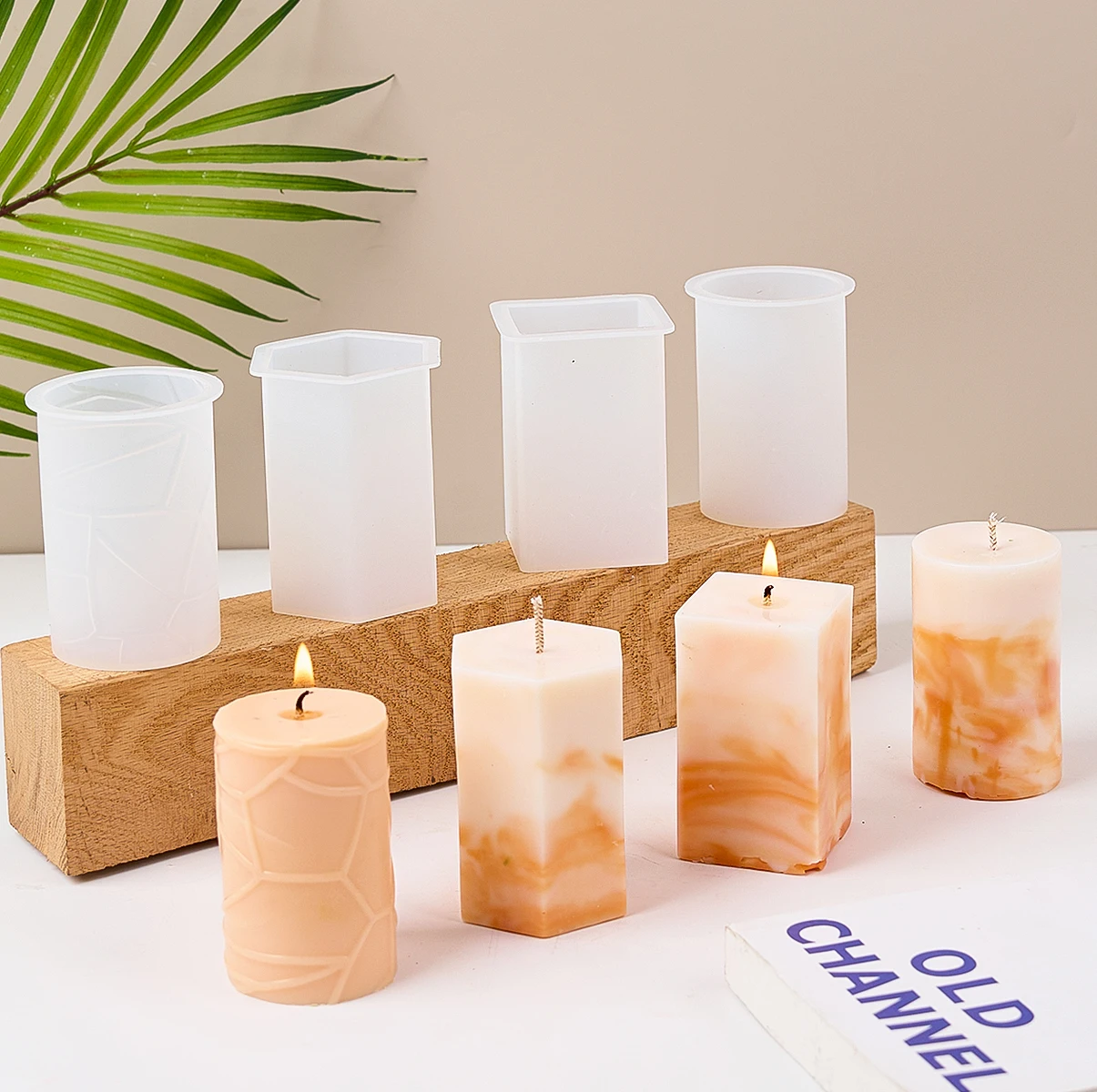 Cylinder Silicone Candle Mold DIY Handmade Geometric Scented Candles Soap Molds Plaster Resin Craft Casting Mould Home Table Dec