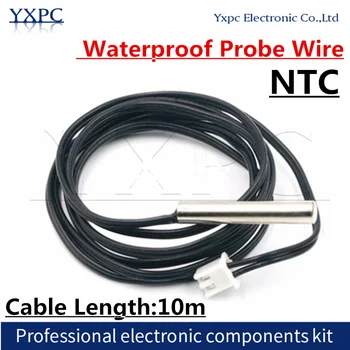 1 adet 10m Thermistor termistör sıcaklık sensörü B3950 2K 5K 10K 15K 20K 50K 100K 1% Arduino için klima probu W1209