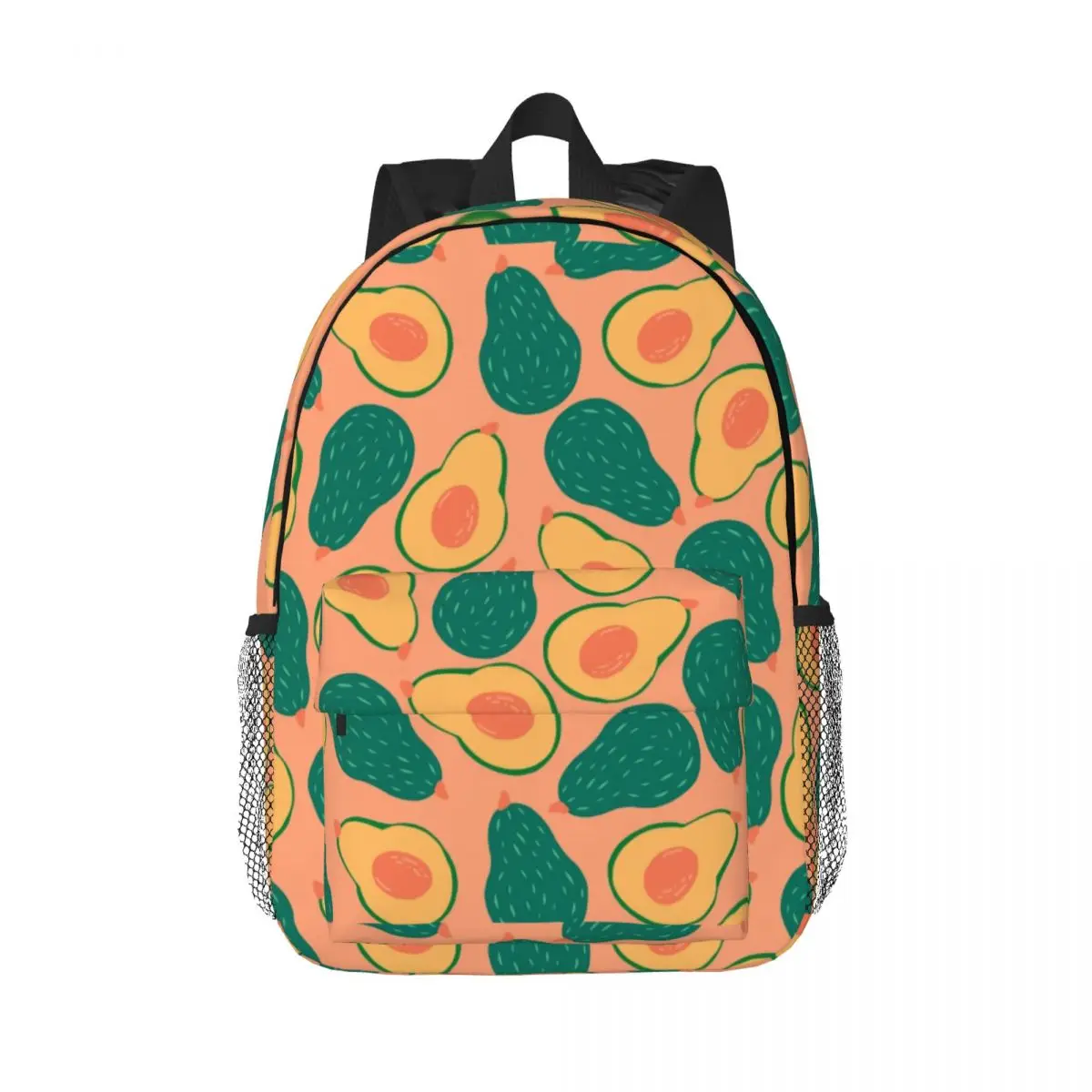 Mochila para ordenador portátil con patrón de aguacate y fruta verde para hombre y mujer, bolsa básica para estudiantes universitarios