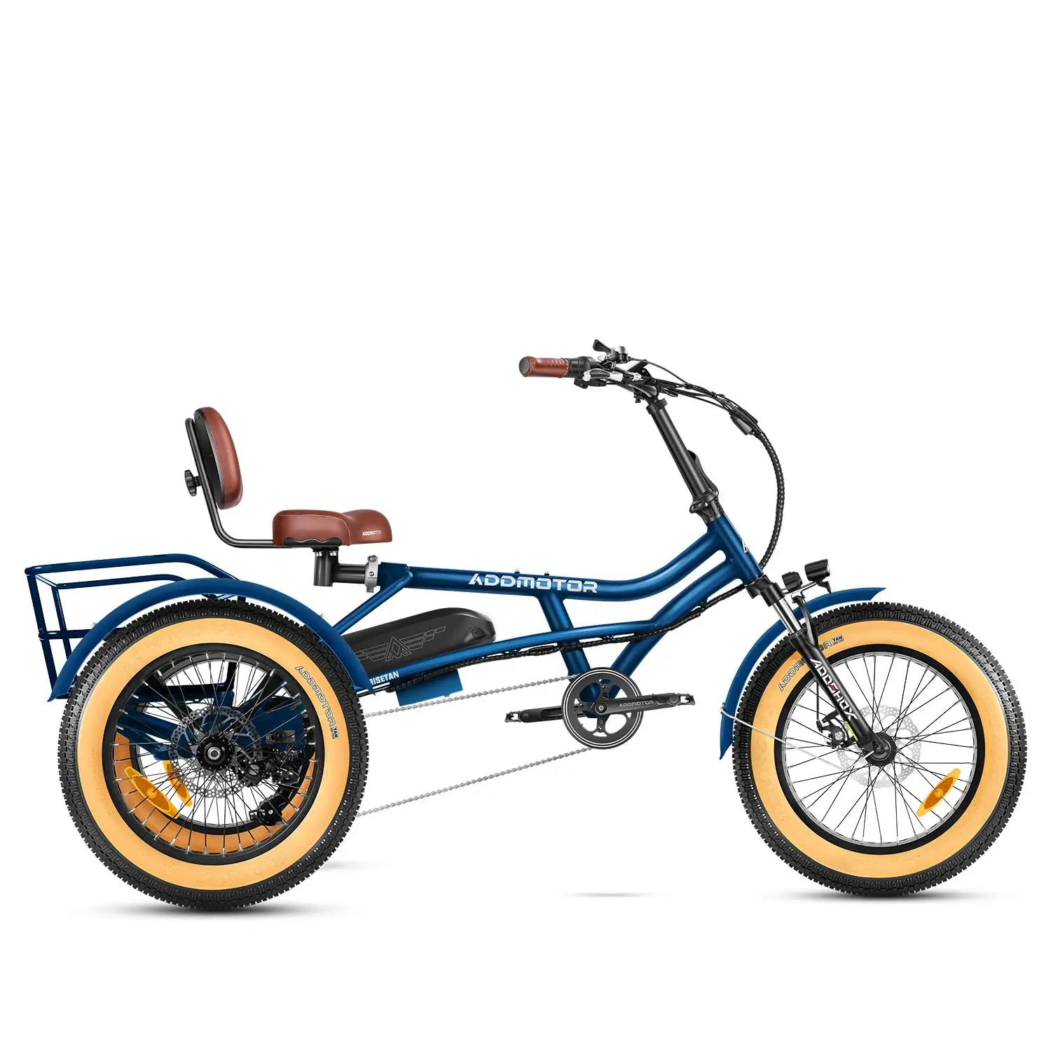 M-360 Electric Tricycle for Adults, UL2849 3 Wheel Electric Bicycle, 750W 85Mi 48V 20Ah 380LBS 20'' Semi-Recum
