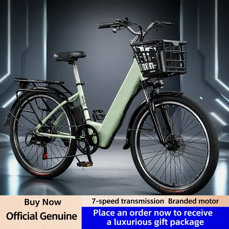 Flying Pigeon HJ01 Electric Bicycle Scooter Moped Small Medium E Bike Battery Powered Two Wheeler for Urban Commuting