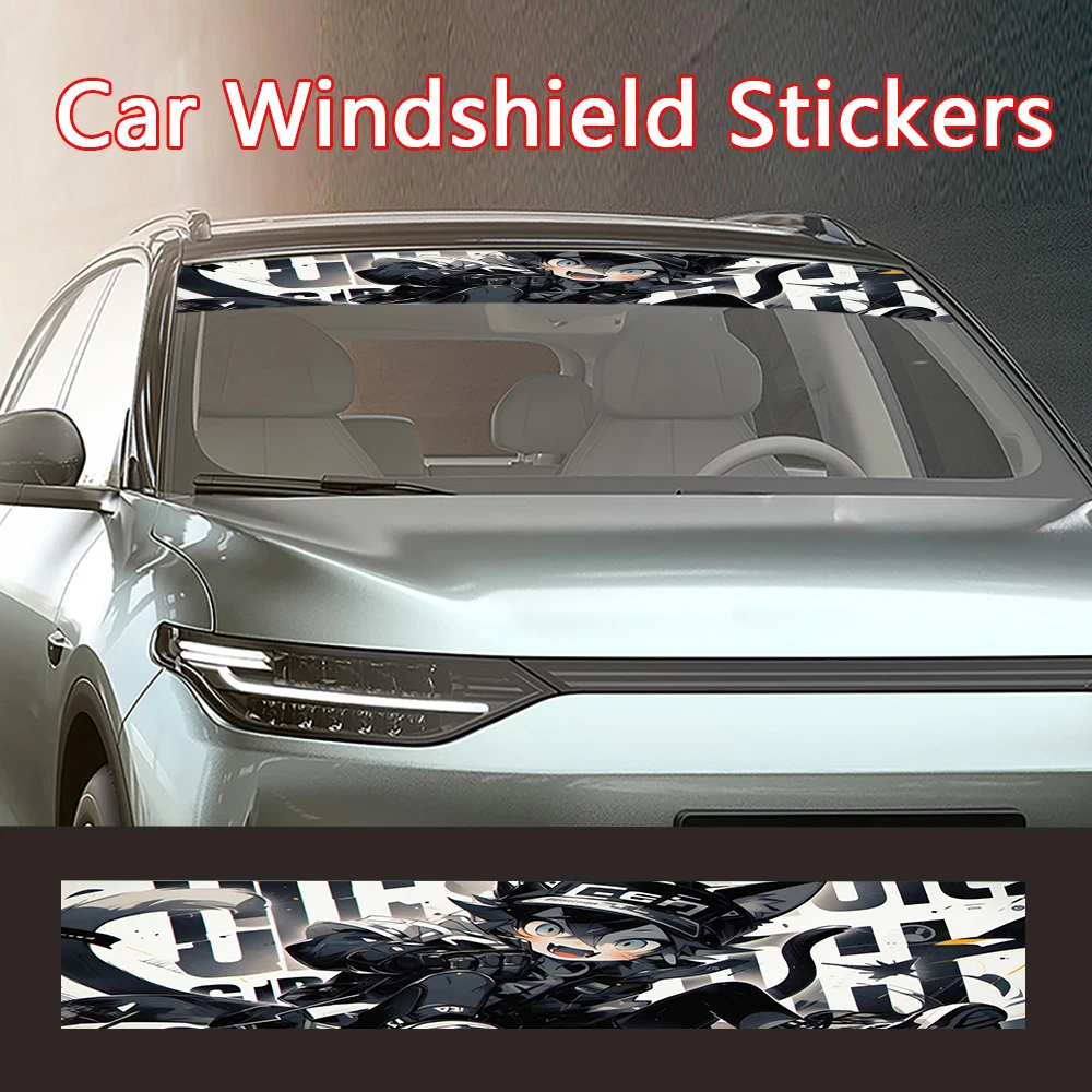 

Аниме мальчик девочка авто наклейки на лобовое стекло автомобиля переднее лобовое стекло задняя шестерня солнцезащитный козырек декоративные наклейки наклейка