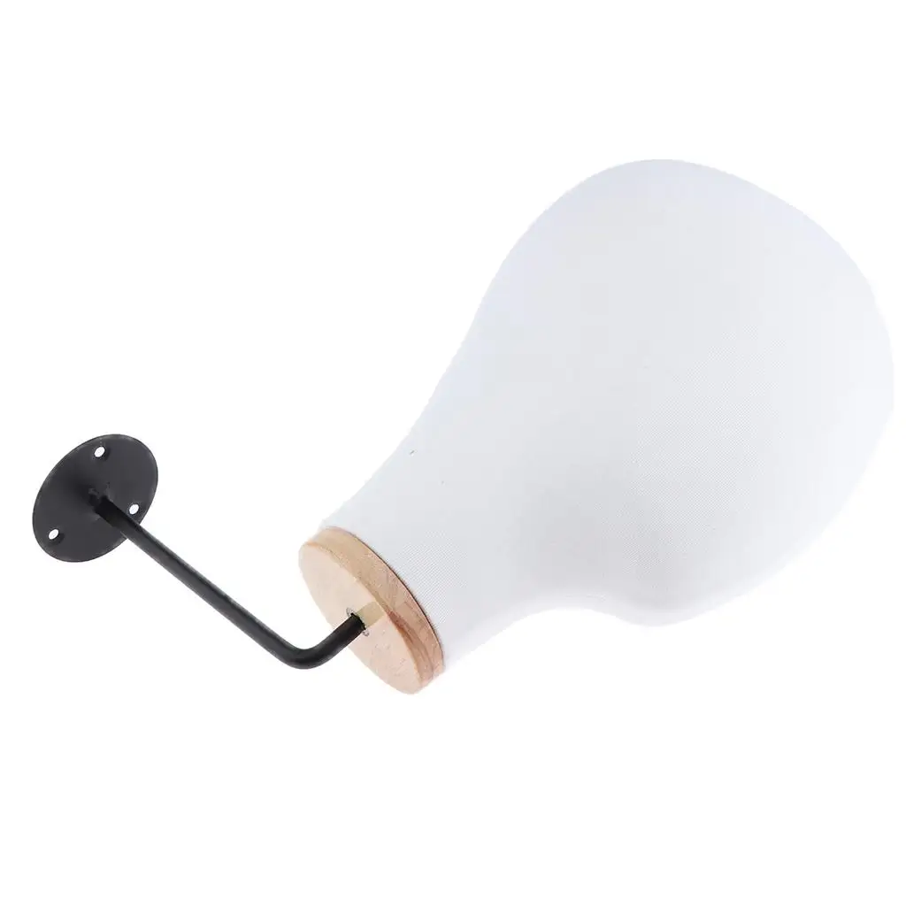 21 Inch Wall Mounted Head Wig Hat Making Glasses Display Model Manikin with Screws Set Wig Making Mannequin Head