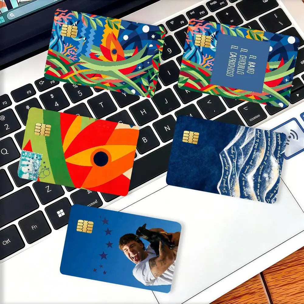 Singer Q-Quevedo EL BAIFO Credit Card Decorative Card Stickers Suitable For Bank Cards Metro Transit Anti-scratch Gift 4PCS
