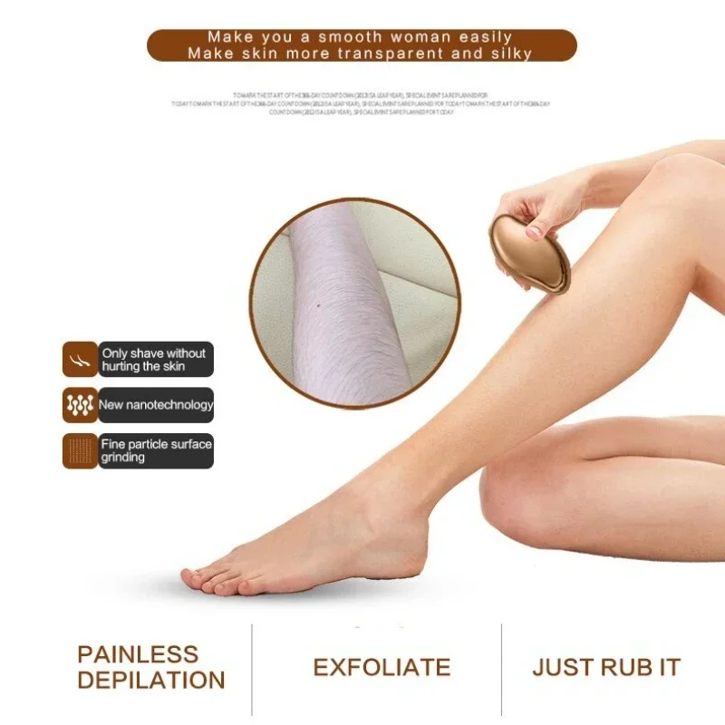 نانو الزجاج لنزع الشعر أداة إزالة الشعر بدون معنى مزيل الشعر غير مؤلم لا ضرر الجلد مبراة الشعر آمنة وسهلة التنظيف للساقين