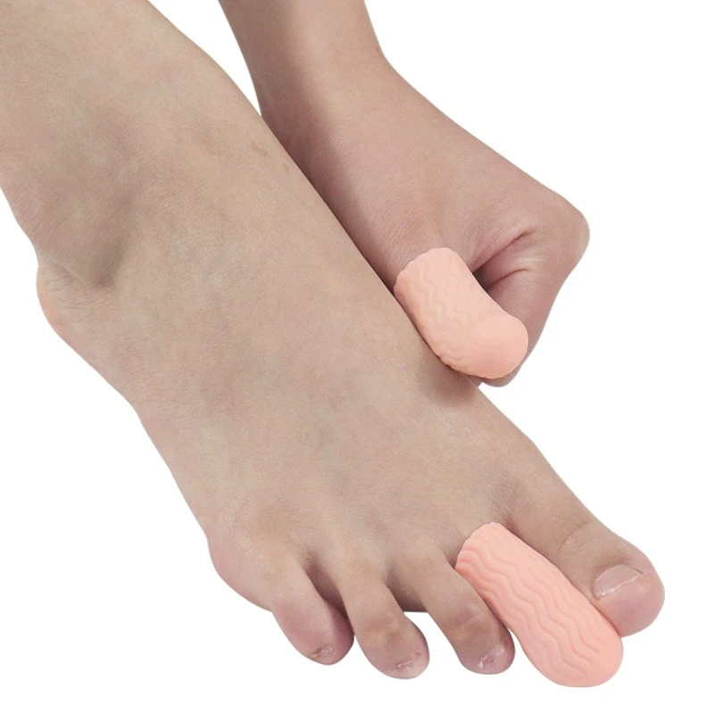 1/10Pairs Silicone Toe Covers Women Gel Middle Toes Protector Tube Foot Care Finger Caps Elasticity Prevents Blisters