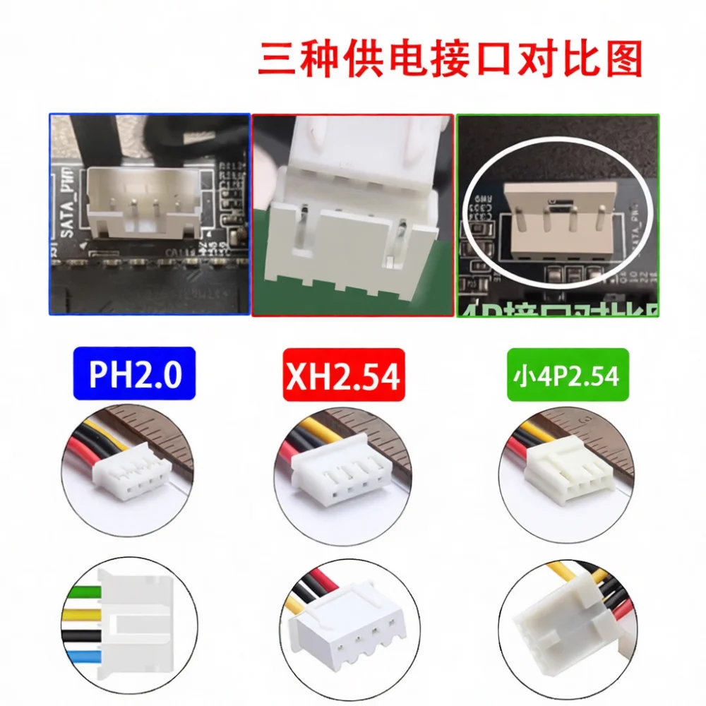 ITX Computer Power Adapter Cable SATA 15P To Mini 4P Connector XH2.54mm Interface Cord For Mini PC DIY Cable Management