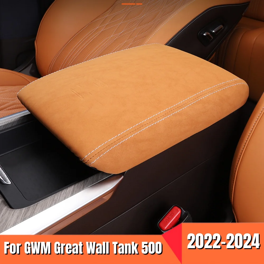 

For GWM Tank 500 Great Wall 2022 2023 2024 Car Styling Interior Armrest Box Anti-dirty Pad Cover PU Leather protect Accessories