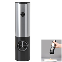 USB Rechargeable Electric Salt Pepper Grinder With Adjustable Roughness Freshly Ground Pepper Powder Grinder Kitchen Tool