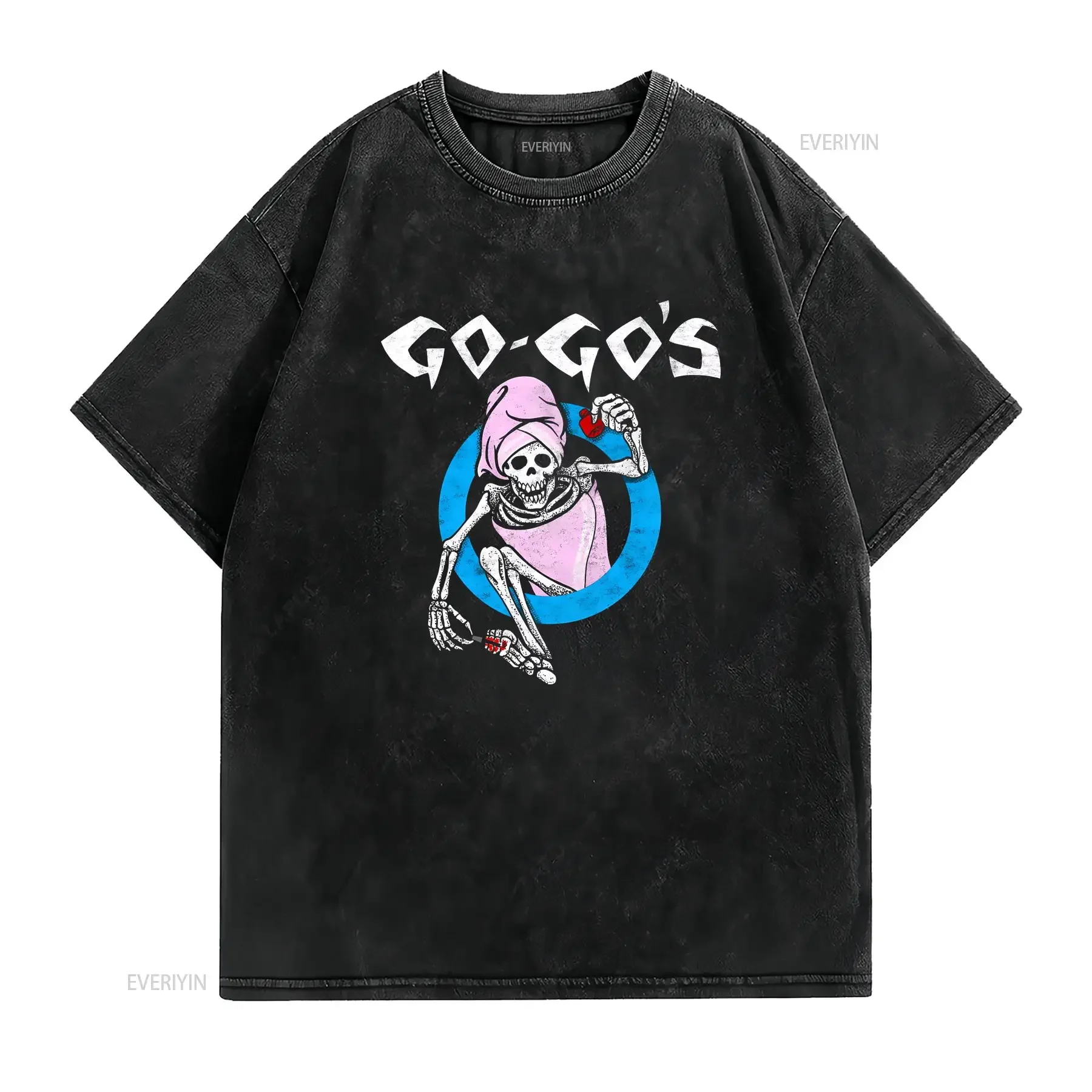 Retro Germ Germ's The Go Go's band T Shirt Funny Black S 5XL PB6921 vintage Washed graphic Casual Comfortable Unisex fashion