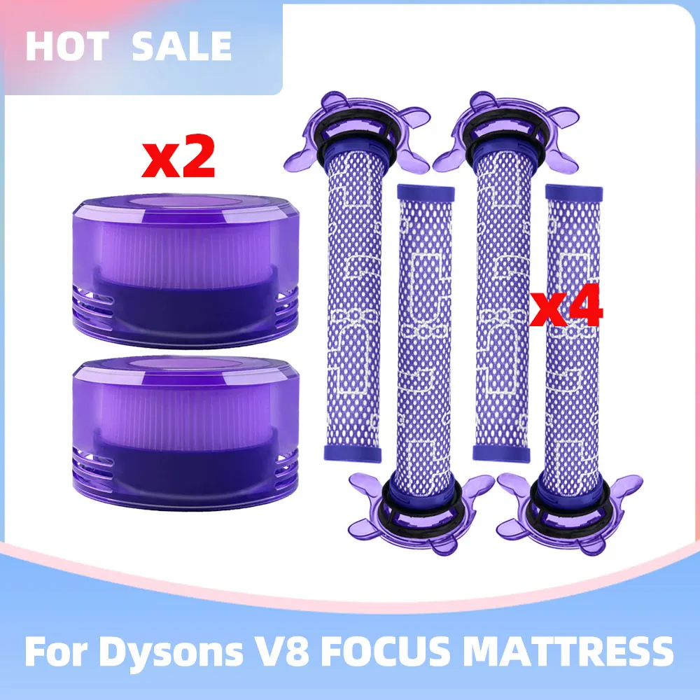 Compatible For Dyson V8 FOCUS MATTRESS Vacuum Cleaner Pre Post Filter Replacement Parts Accessory