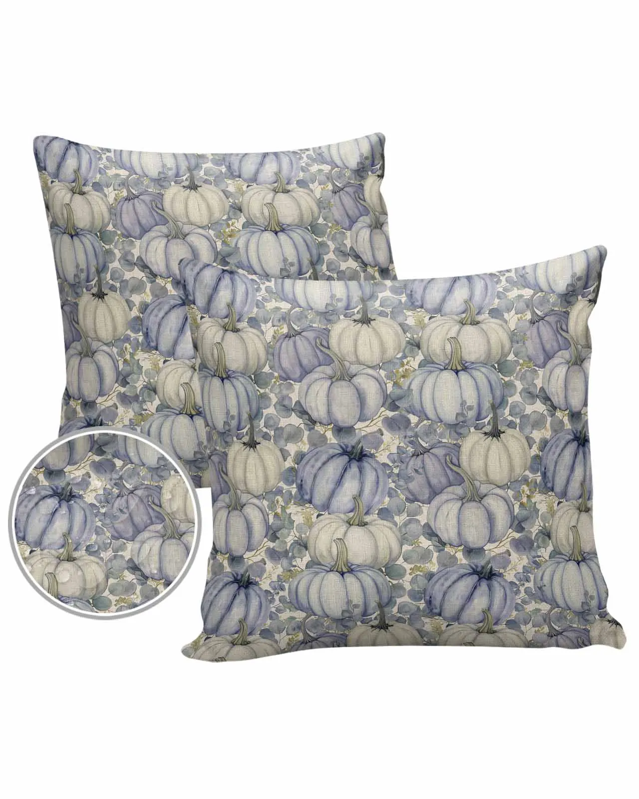 2/4PCS Autumn Thanksgiving Pumpkin Decorative Sofa Throw Pillow Cover Case Garden Patio Cushion Covers