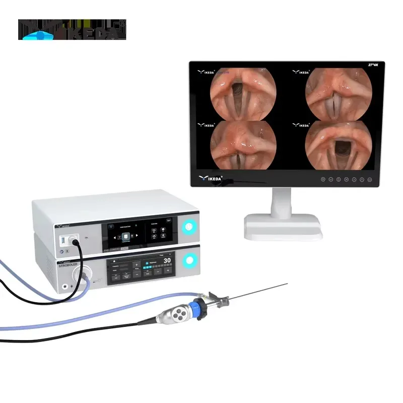 Hot Sale IKEDA YKD-9002 Laryngeal Stroboscopy System with FHD Endoscope Camera & Stroboscopy Light Source for ENT
