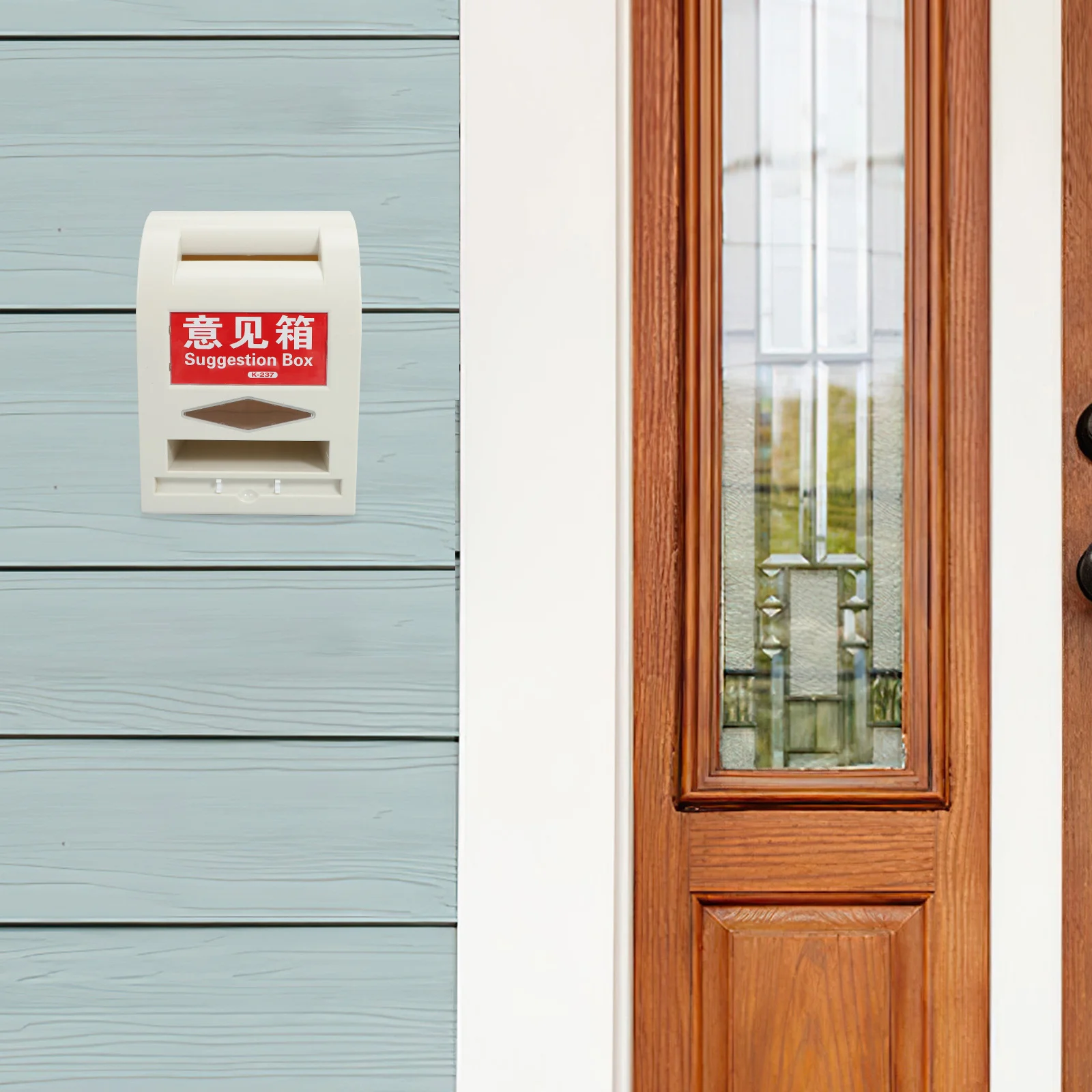 Waterproof ABS Plastic Suggestion Box with Lock Outdoor Wall Mounted Donation Drop Box for Office School Public Spaces Comment