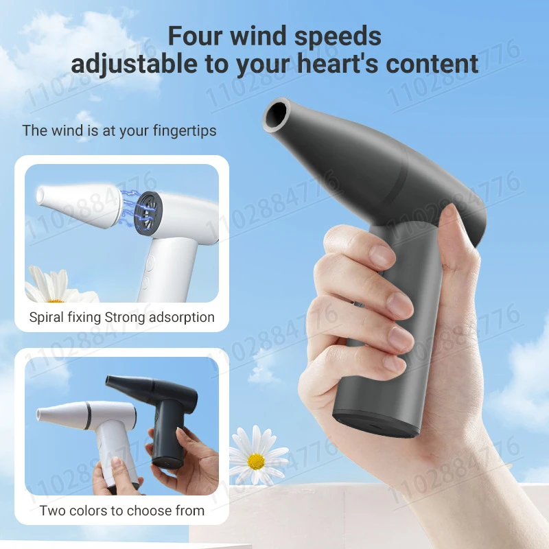 Violent Turbo FanPower Display Air Blower Brushless Small Car Dust Blowing Snow Blowing Water Super Powerful Small Fan