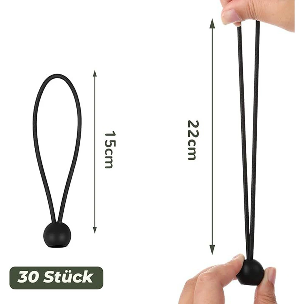 For Camping Gear Ball Bungee Cords Bungee Cord Tensioners Outdoor Activities Functional Design High Stretchability