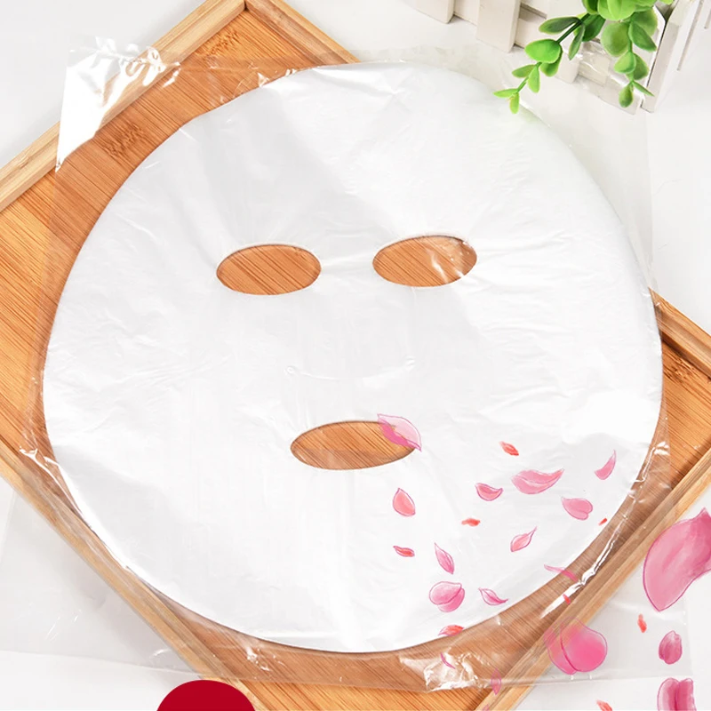 150PCS/Lot Natural Disposable Plastic Facial Mask Full Face Cleaner Paper SPA Plastic Film Skin Care Women Beauty Healthy Tool