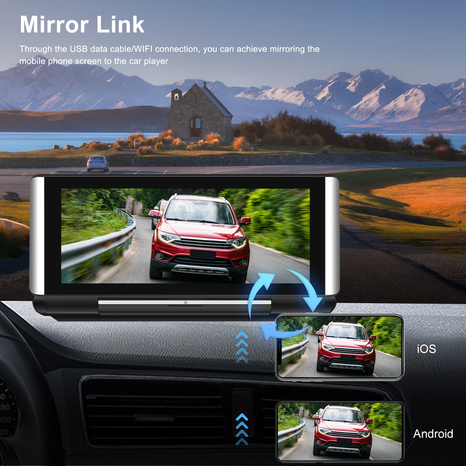 

Universal 6.86 Inch Car Touch Smart Player Car Desktop Monitor Car Mp5 Radio Player Video Player Wireless CarPlay Android Auto