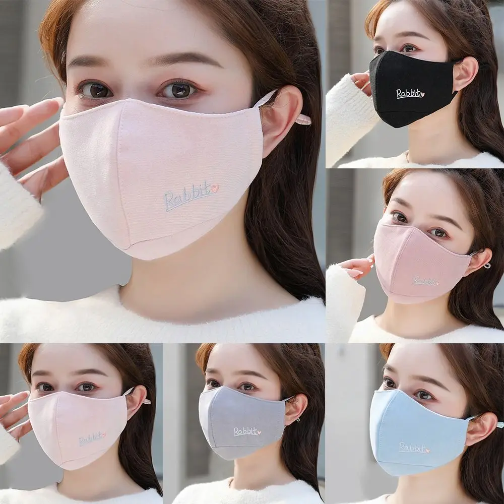 New Washable Cotton Masks Cold Protection and Warm Soft Face Mask Adjustable Breathable Winter Mask for Fall and Winter