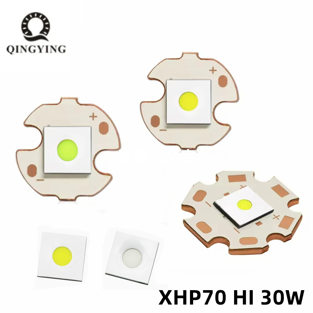 7070 LED Flat White Laser Bead Circular 8A 3V Chip 30W XHP70 HI  White Blue Green Light High-Power Lamp Copper Plate Torch Parts