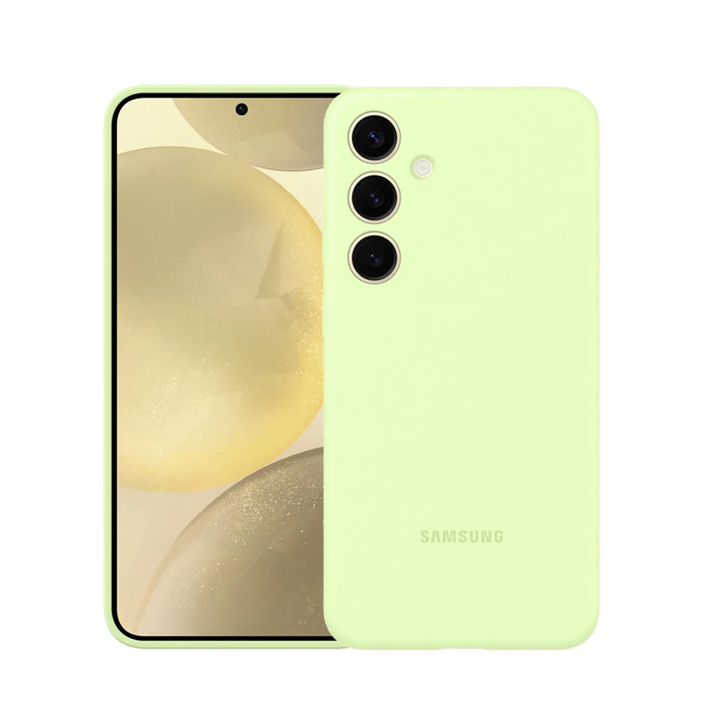 Samsung genuine Galaxy S24 Plus Silicone Case for Samsung Galaxy S24 S24Plus S24+ Soft Back Shockproof Cover Silicone Cover