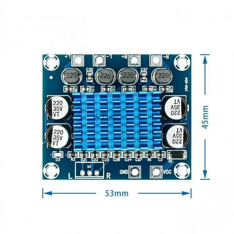 لوحة مضخم صوت ستيريو رقمي ، TPA3110 رسمي ، 30 واط + 30 واط ، قناة ، DC 8-26V ، 3A