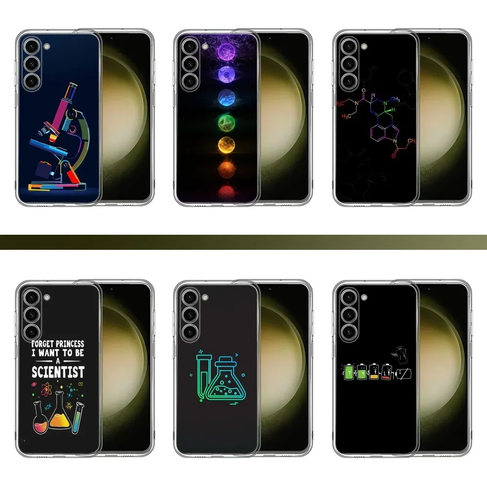 Chemical Biology Experiments Phone Case For Samsung Galaxy A71,70,52,40,51,31,A50,21S,30S,Note20,Transparent ,Cover