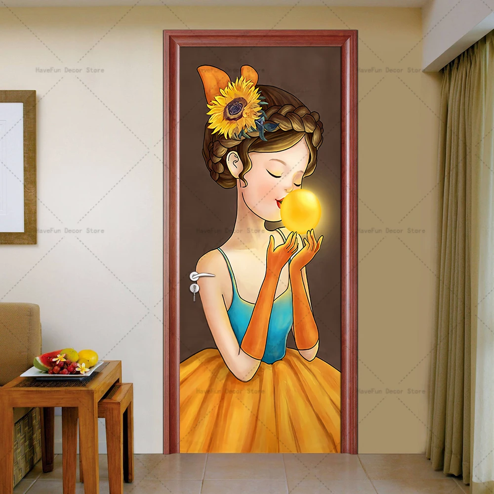 2024 Christmas Door Stickers Light Luxury Style Full Package Beautification Apartment Elevator Bedroom Living Room Door Stickers