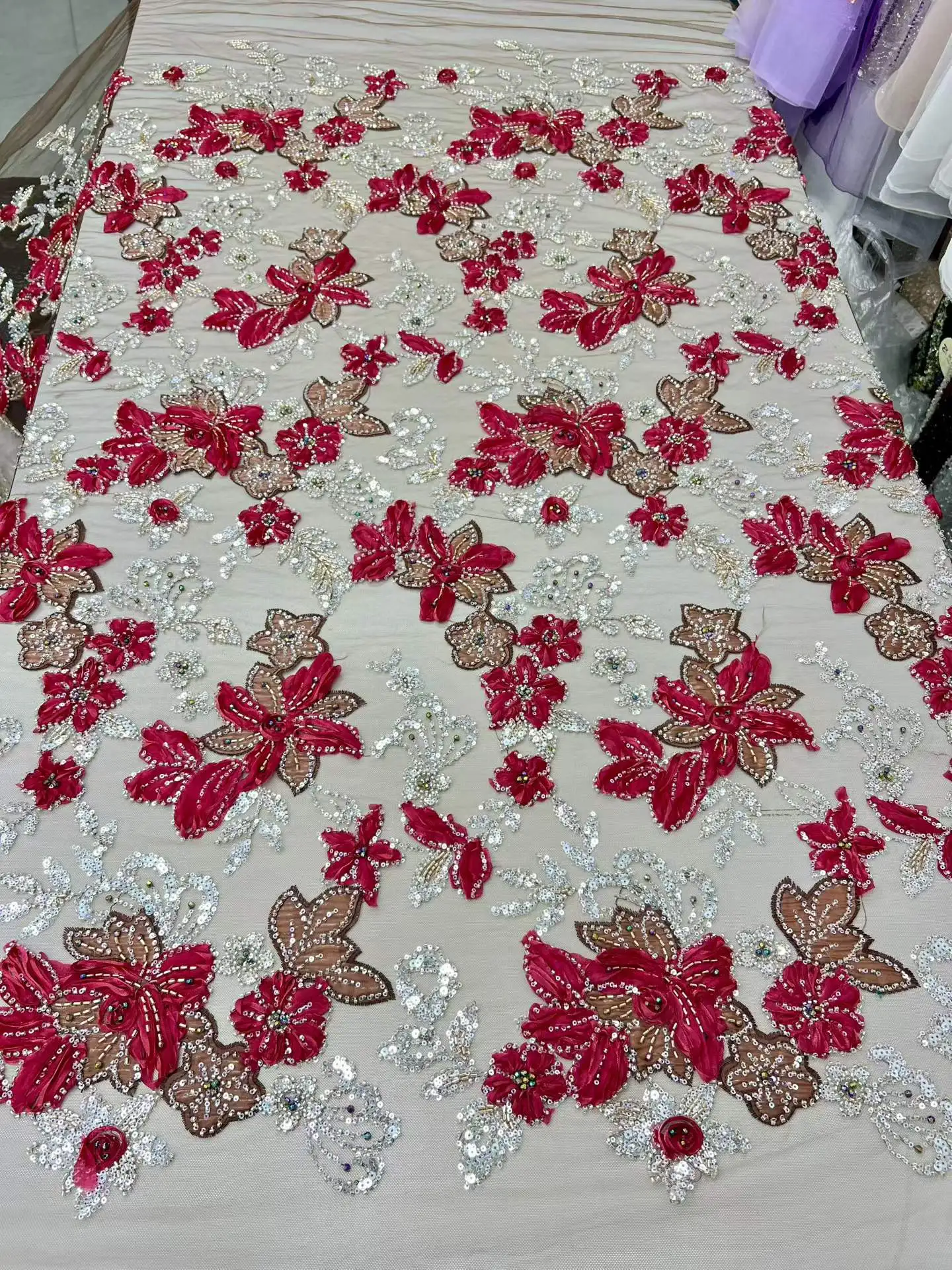 

Luxury African Nigerian Groom Sequin Beaded Lace Fabric 2026 French Gold Mesh Lace Fabric for Party Wedding Dress Sewing 5 Yards