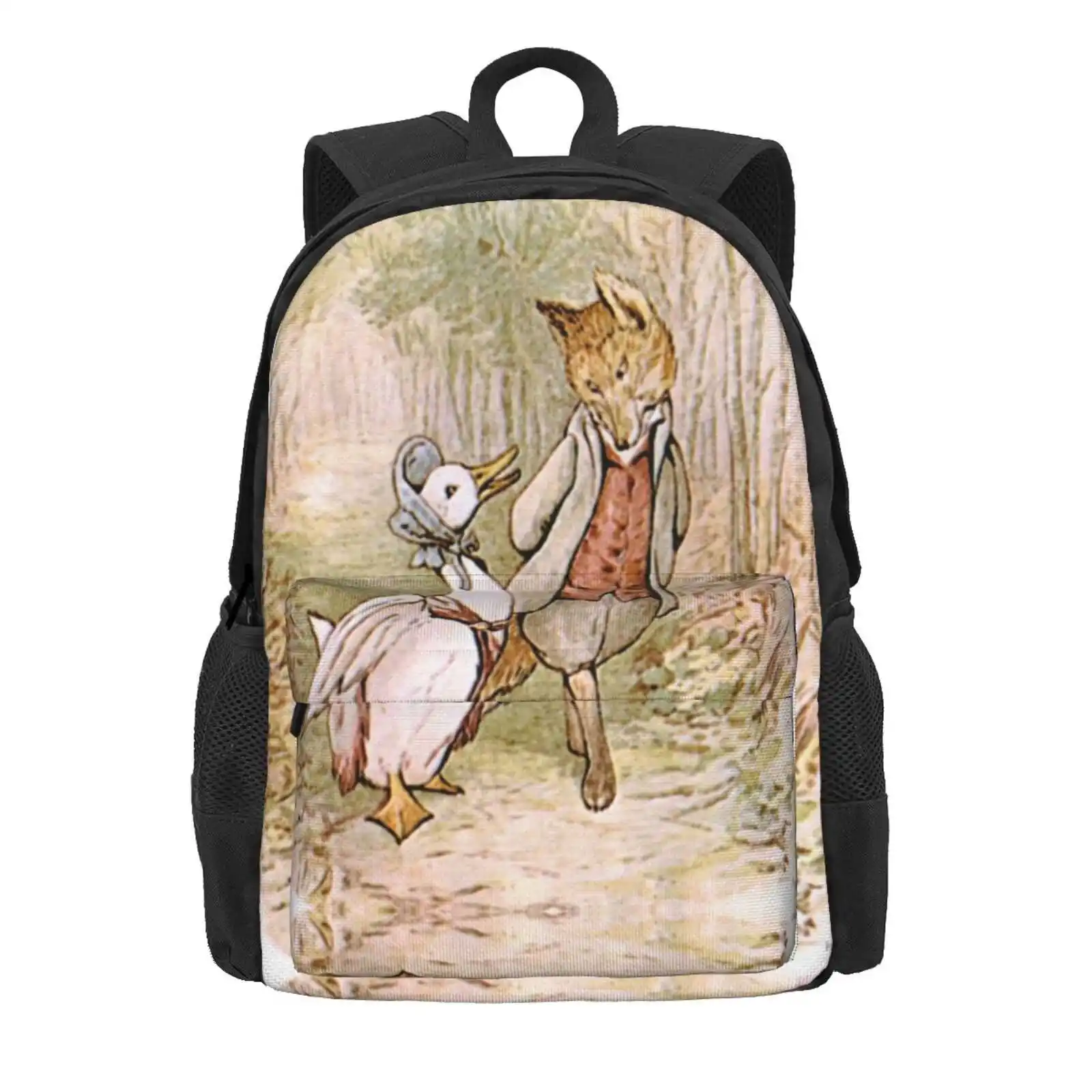 Jemimah Puddleduck And The Gentleman-Beatrix Potter Hot Sale Backpack Fashion Bags Jemimah Puddleduck Fox Gentleman Beatrix