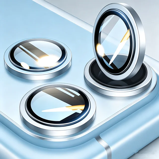 2-3 Stück Metall-Objektivschutzring aus Glas für iPhone 17 Pro Max Air Kamera-Schutzfolie für iPhone 15 16 Plus 16 Pro Max Objektivkappe