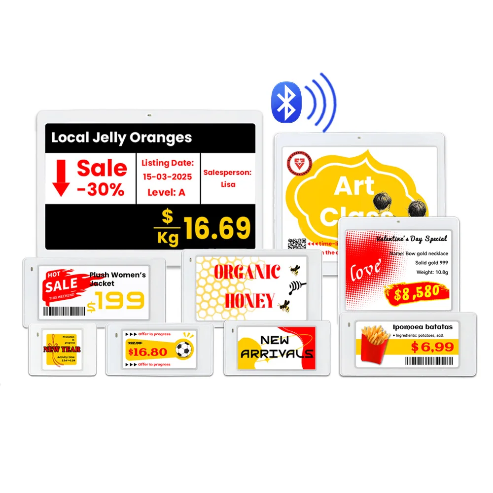 Zhsunyco All Sizes BLE Electronic Shelf Label for Supermarket Convenient Price Tags